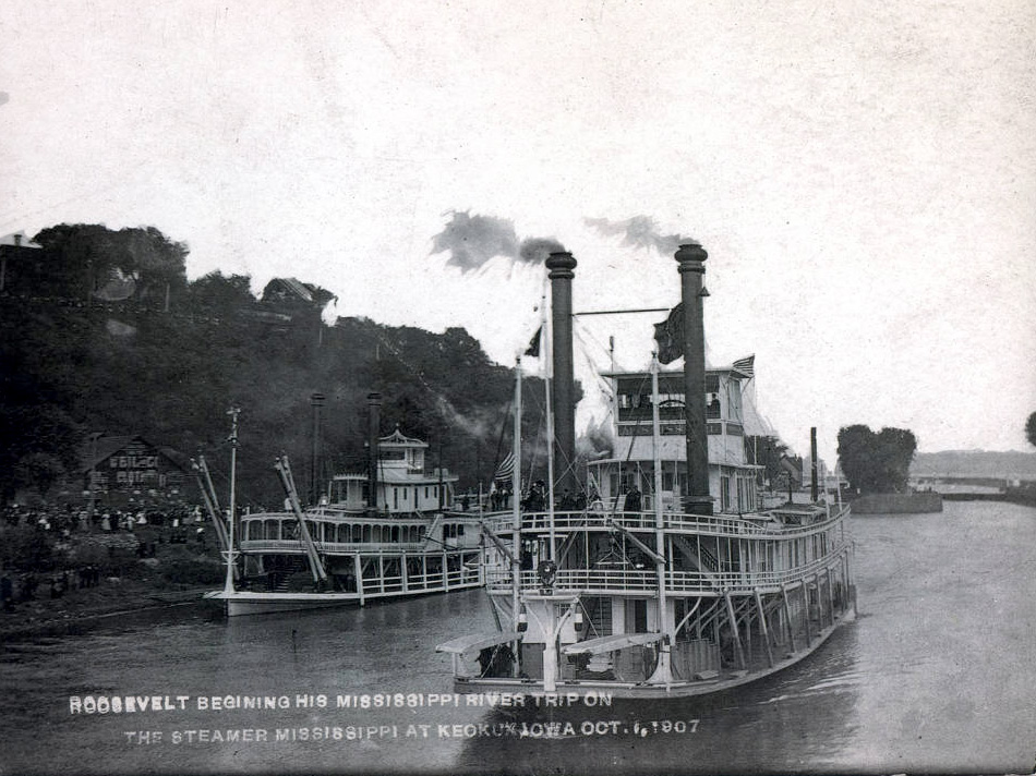 angle view of old fashioned steamboat with stacks